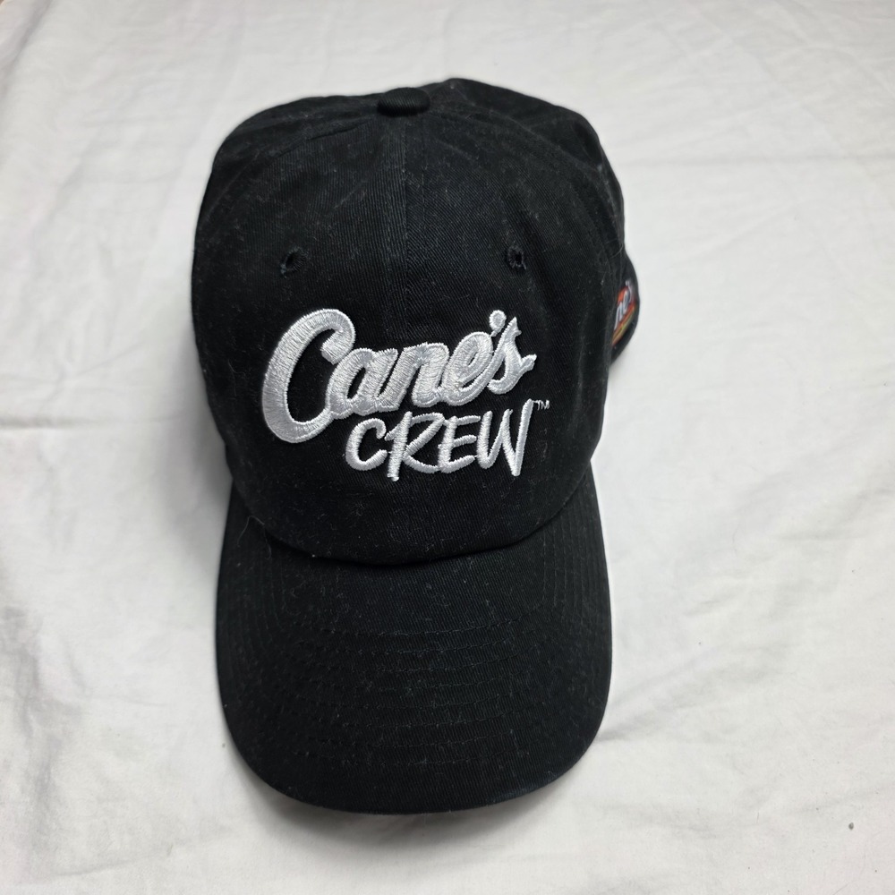 Raising Canes Crew Employee Hat Baseball Cap Uniform One Love black
